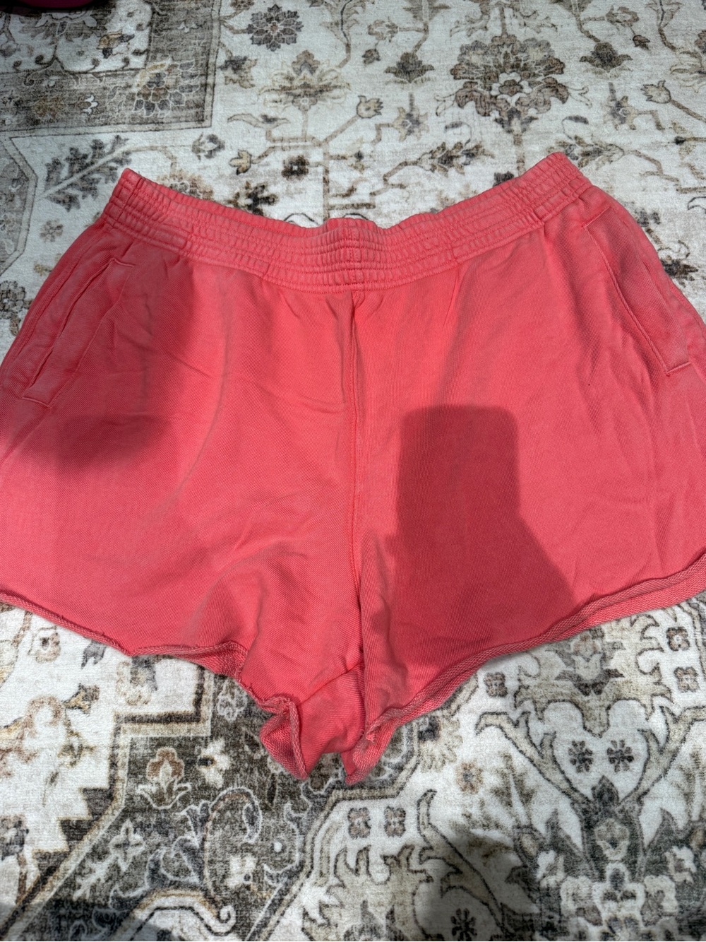 aerie Coral Ribbed Waist Pull-On Shorts